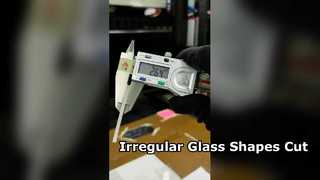 Лазерная резка сапфирового стекла толщиной 3 мм для получения нестандартных форм.